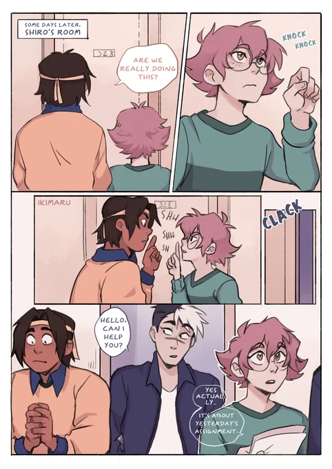 I'm late at posting this on here but VR/college AU part 8!  ..in which Keith goes fast lol 
