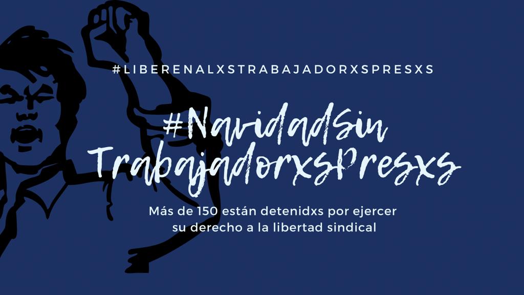 Anarodlit's tweet photo. #NavidadSinTrabajadorxsPresxs  #LiberenALxsTrabajadorxsPresxs 
Seguiremos peleando contra el paquete antiobrero del régimen! https://t.co/7Wwy3YDoZL