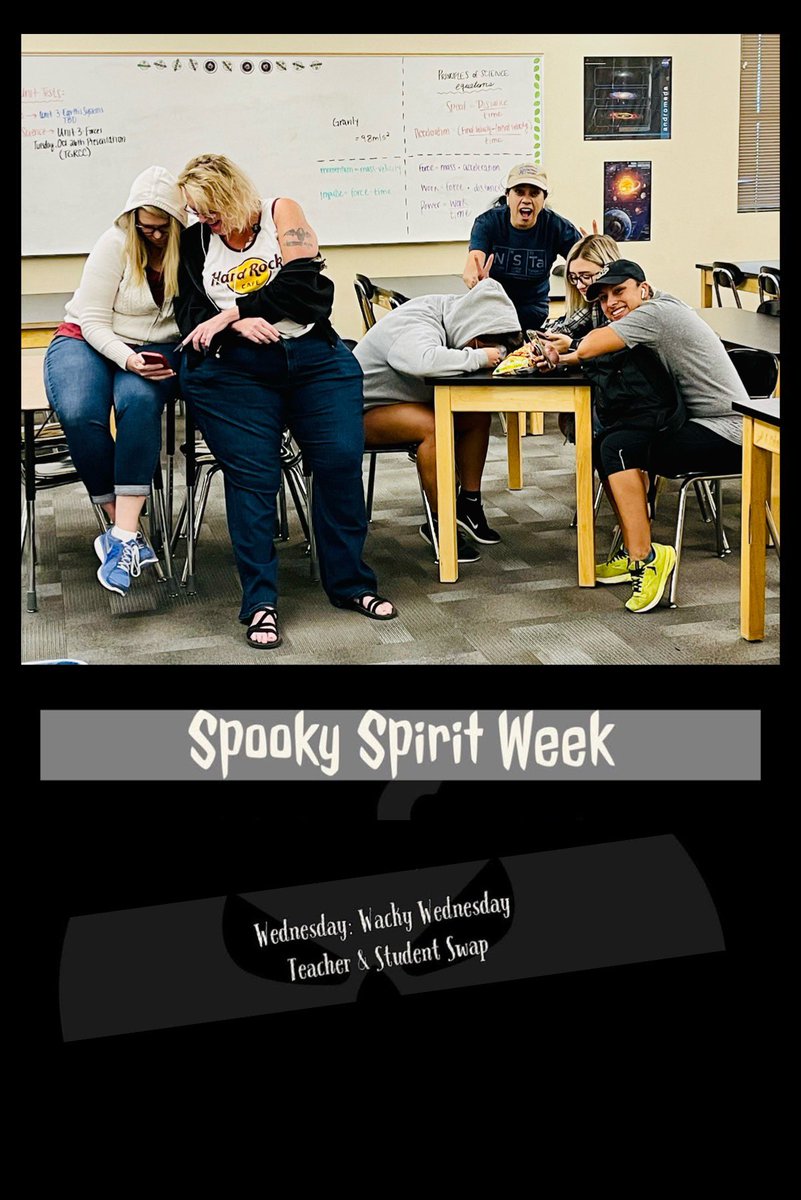SuchetaThomas's tweet photo. Today we emulated our students in dress(even down to the nails) and behavior! We love them just the way they are😁 #1verrado #VHSTeamScience https://t.co/22ChzYJtpY
