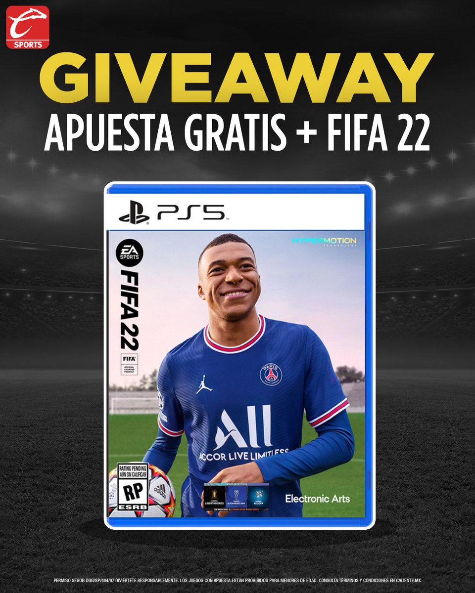 🚨¡Se armó el GIVEAWAY! 🚨
 
GANA EL 🎮FIFA22 y UNA APUESTA GRATIS DE $1,000 🤑  
Esto debes hacer 👇🏽
1⃣ Sigue a <a href="/calientesports/">Caliente Sports</a> y a mí 📲
2⃣ Dale 🔁 y ❤️
3⃣ Contesta este tuit con tu equipo favorito para jugar y el HT #MásAcciónMásDiversión 🔥
 
¡VAAAN! 😏