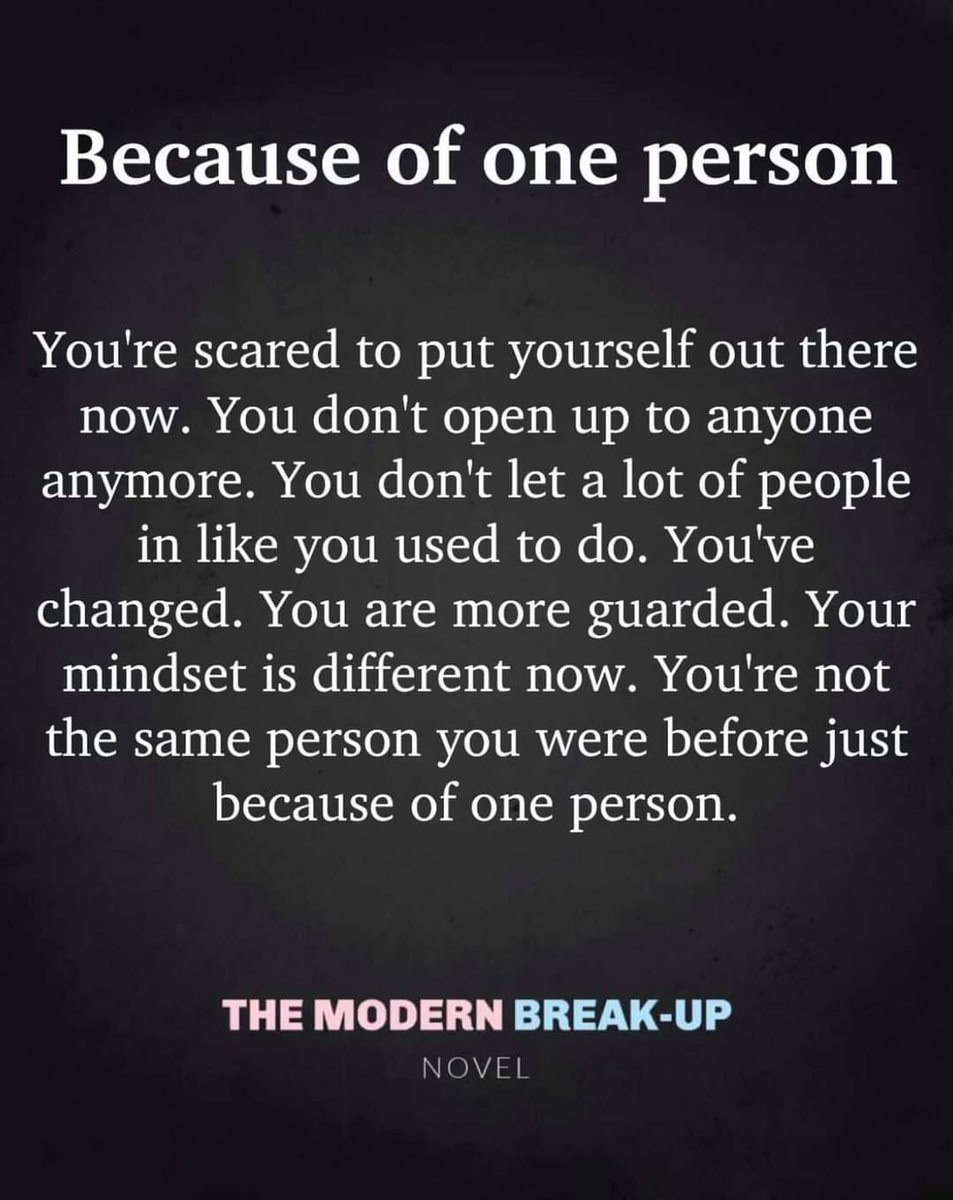 CorinneBrown29's tweet photo. This is the absolute truth. I'm not the same any more and experience has taught me letting down my guard gets me hurt beyond words.
#TheModernBreakUp #adult #LifeLessons #life #alonealone #heart #heartbroken https://t.co/jbCLpzlUp5