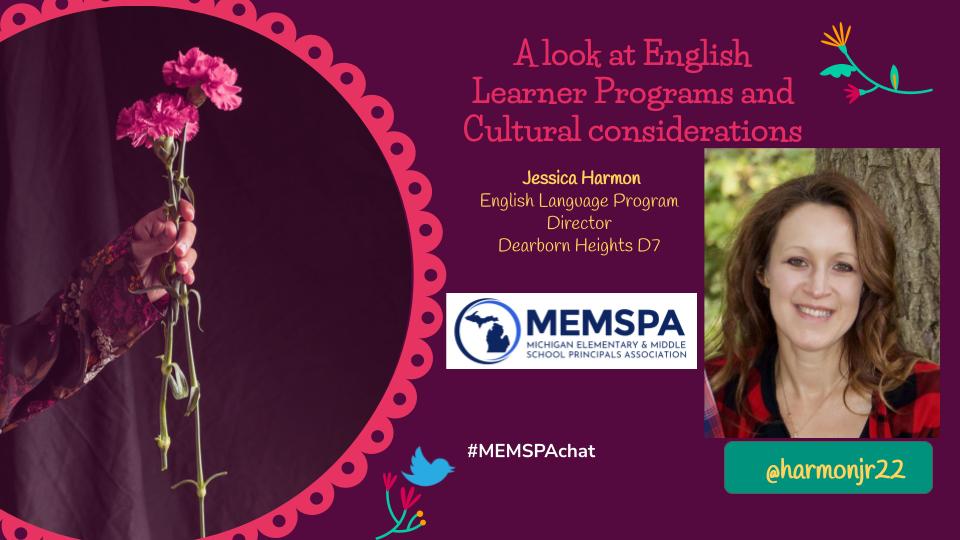 harmonjr22's tweet photo. My name is Jessica Harmon. I am the EL Program Director for Dearborn Heights D7. I speak French and Spanish and I am so excited to be a part of the #MEMSPAchat this evening. https://t.co/6JG9hsGAag