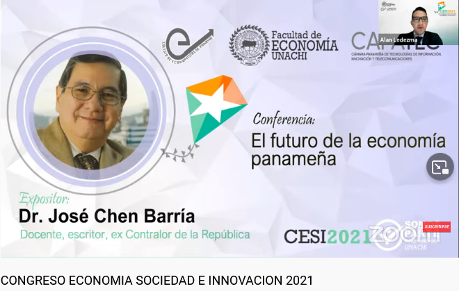 heribertofranco's tweet photo. Dr. @chenbarria expone la conferencia: El futuro de la economía panameña. Congreso de Economía, Sociedad e Innovación @Economia_UNACHI @gobdechiriqui
 @LuriesDecana @TvUnachi @radiouni933
 @UNACHIpanama @rogeryduby https://t.co/qZtSB1gHuP @jorgelpino https://t.co/YdQatqYCe9
