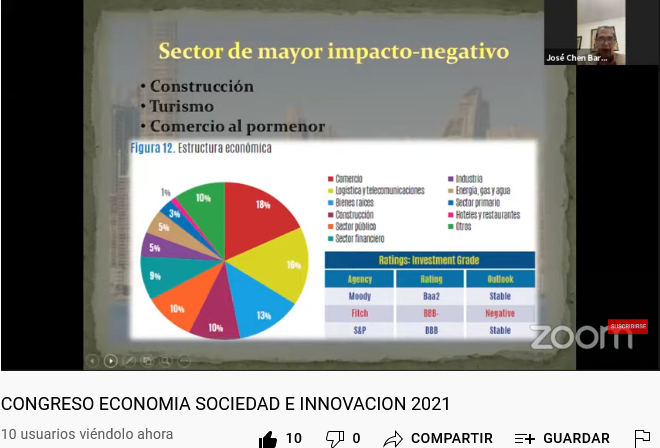 heribertofranco's tweet photo. Dr. @chenbarria expone la conferencia: El futuro de la economía panameña. Congreso de Economía, Sociedad e Innovación @Economia_UNACHI @gobdechiriqui
 @LuriesDecana @TvUnachi @radiouni933
 @UNACHIpanama @rogeryduby https://t.co/qZtSB1gHuP @jorgelpino https://t.co/YdQatqYCe9