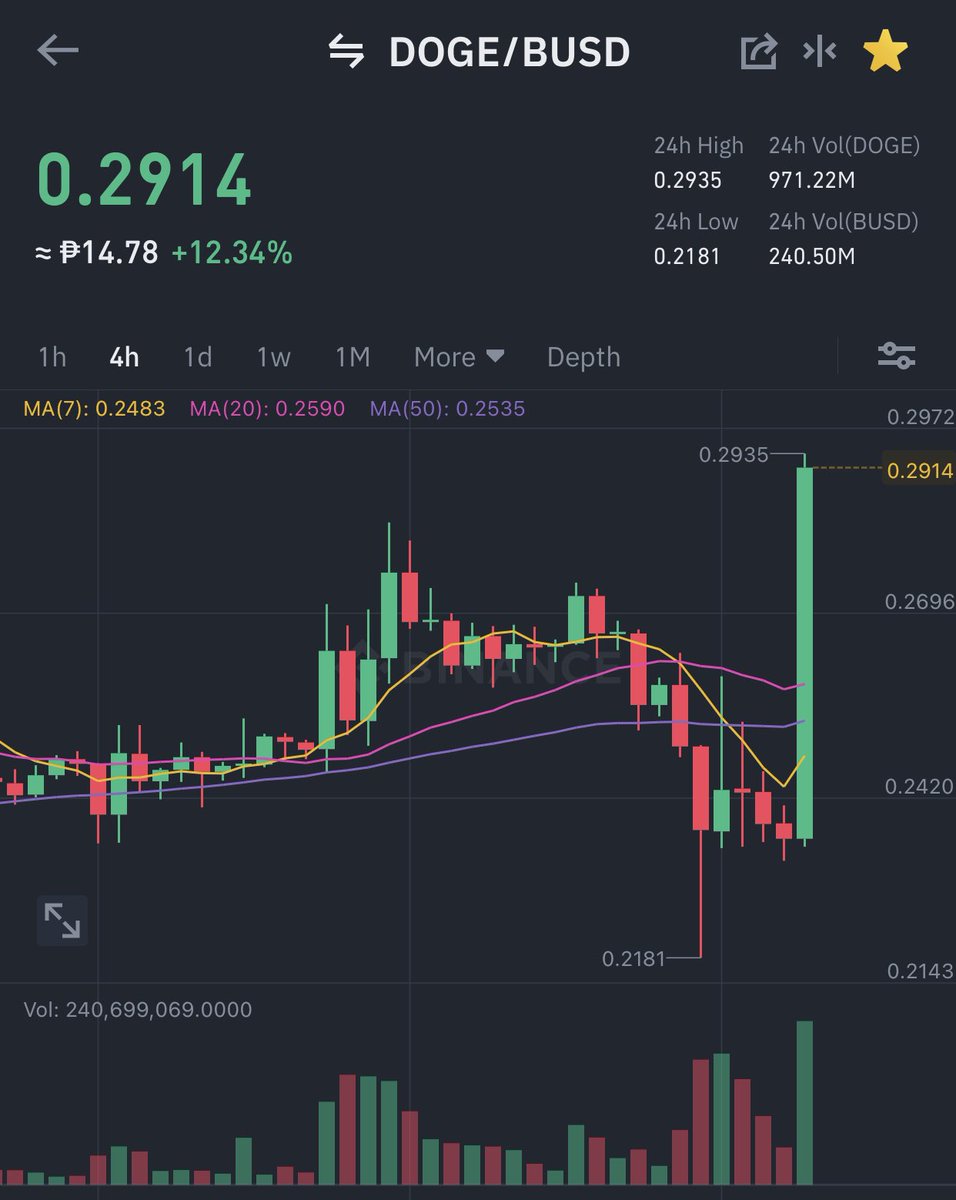 DogecoinSpeed's tweet photo. WHOAHH!!! It’s #DOGECOIN turn to the moon!! https://t.co/e40ZKohQ0E