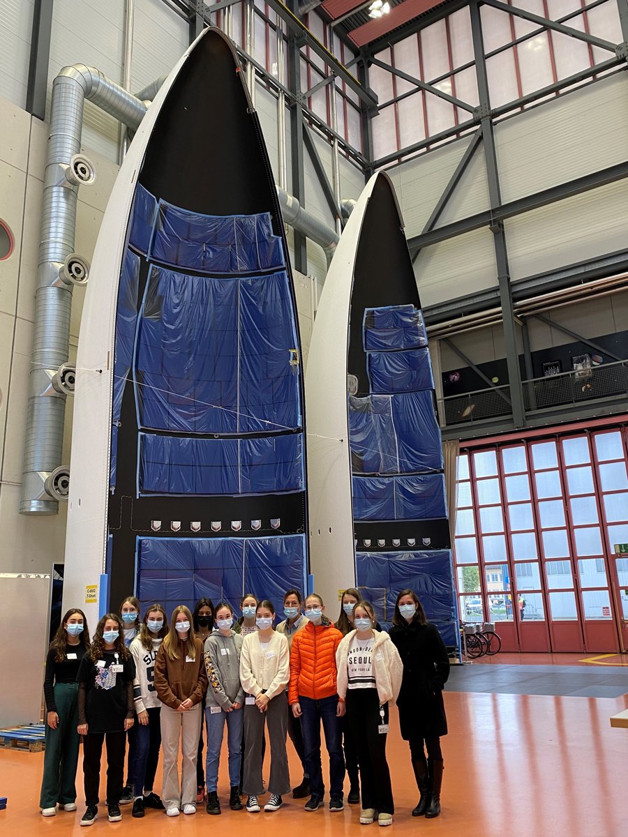RUAG_Int's tweet photo. Yesterday we took the girls from the #SwissTecLadies program on a tour through our Space halls in Emmen, Switzerland. It was great to see the amazed faces of the #girls and to bring the topic of Space closer to them ⭐👩‍🚀 

#WomenInSpace #STEM #SpaceFascination @SATW_ch https://t.co/KhrFVgMX5U