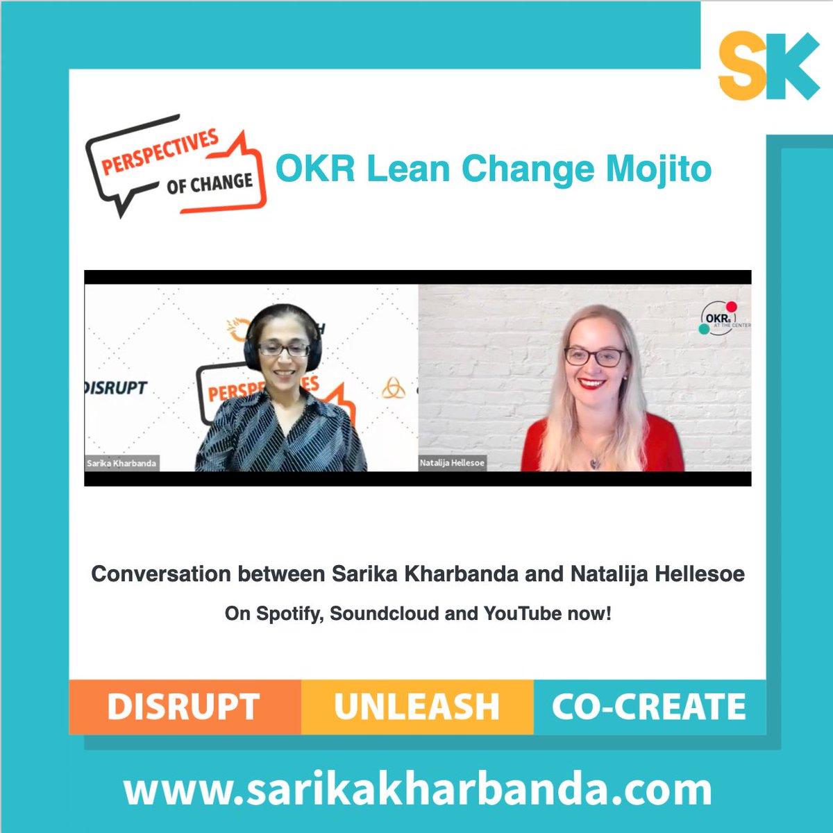 cngPerspectives's tweet photo. @SarikaKharbanda and @natarctica discuss #Okr Lean Change Mojito!

On Spotify : https://t.co/JamG93wfBb
On Soundcloud : https://t.co/P5rkKuSQC4
On YouTube: https://t.co/fCLu33Kjqk

#agilehr #perspectivesofchange #changemanagement #change  #innovation #businessagility #leanchange https://t.co/Avw6ABjoLx