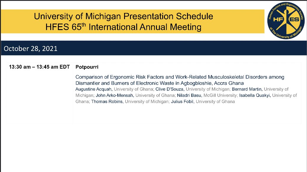 Check out the presentations that UMich faculty members are involved in today!