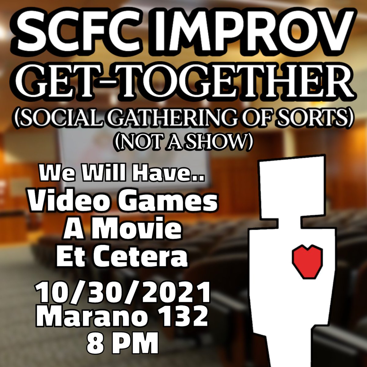 SCFCImprov's tweet photo. Folks, come get to know this troupe this Saturday and hang out at our social before our move to Fridays! https://t.co/vHQLIRfZuA