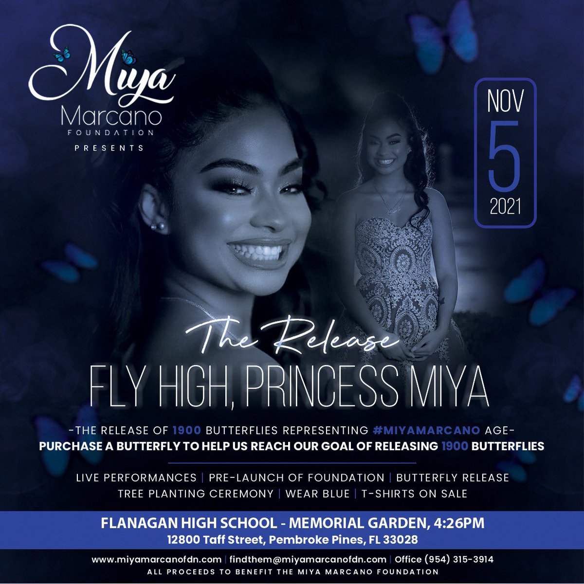 MakeArdenSafe's tweet photo. The @MiyaMarcanoFdn is conducting their first official event next Friday, November 5th. They are releasing 1900 butterflies in honor of Miya. Please attend, donate, or share to help spread the word!
#MiyaMarcano #JusticeForMiya #FlyHighMiya https://t.co/pIwJL8PCya