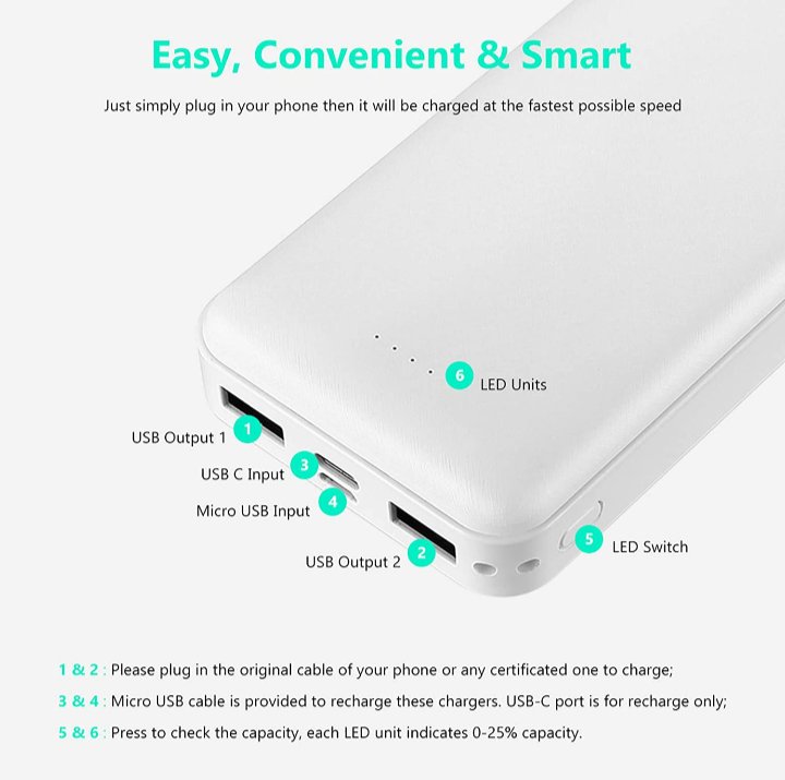 fslhaiti's tweet photo. MIADY | Power bank (Backup)
20000 mAh • 2 USB port : 2A • 1 port type B • 1 port type C • 100% Charged in 9 Hrs • Capacity Charge 4 - 5 https://t.co/Iu1BfTPeKx
