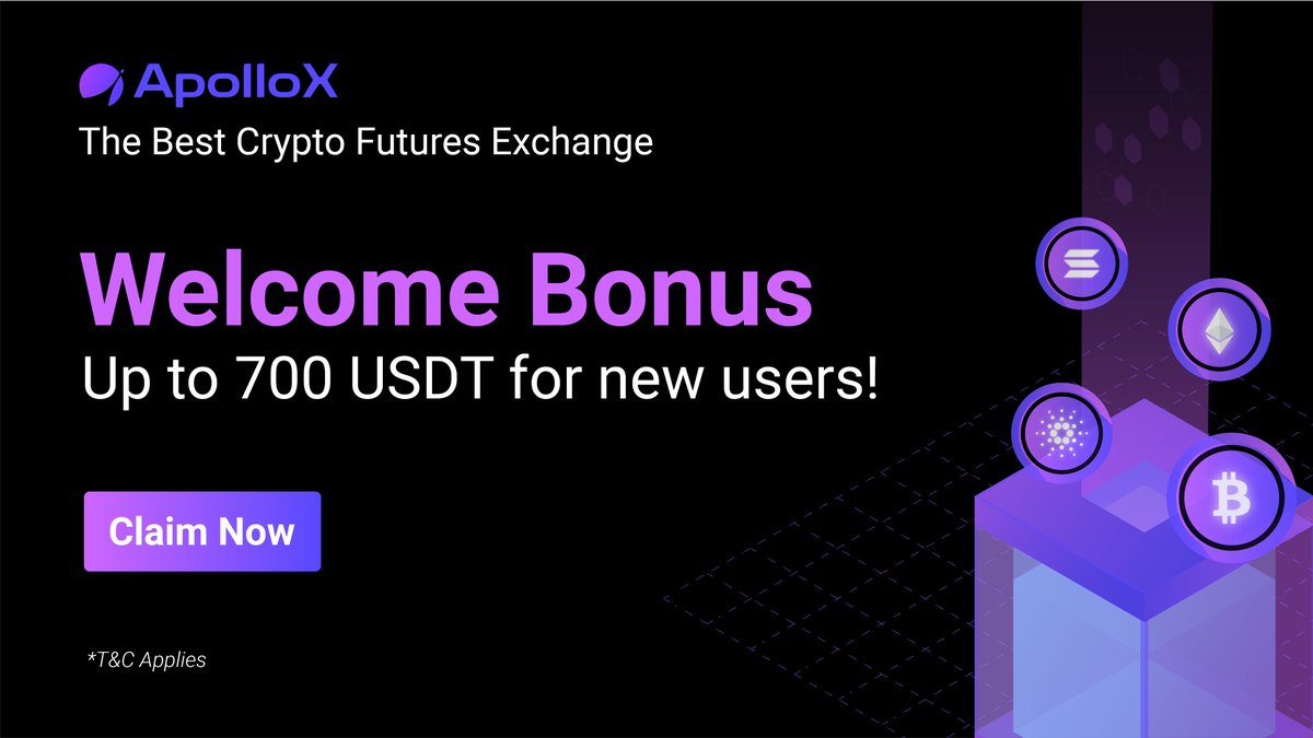 🎁 UP TO 700 USDT BONUS WITH @ApolloX_com New user bonus: Create an ApolloX  account, complete missions and score rewards! 👉 Register & Earn:  https://t.co/jd64B9Q7eZ 🚀 ApolloX: The best crypto futures exchange