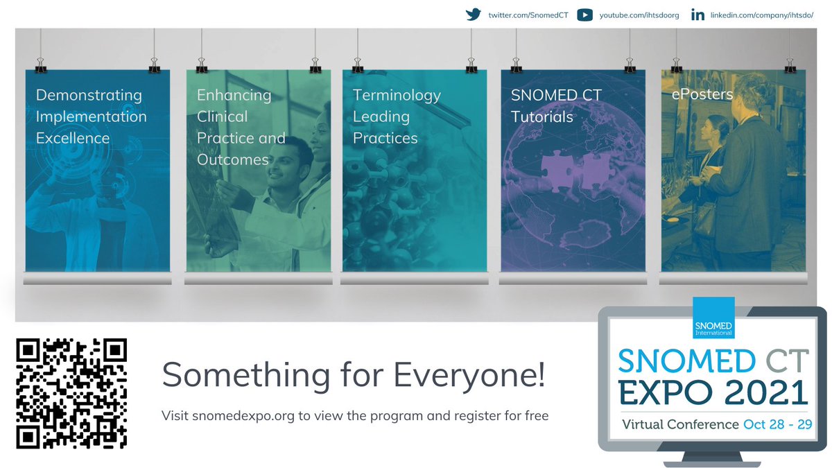 SnomedCT's tweet photo. And we're off! #SCTExpo21 is now under way, with 52 concurrent sessions across 3 streams, delegates from +60 countries, 18 e-posters, 4 tutorials and lots of networking opportunities. You can still participate. Register for free at https://t.co/1Bl37FTyYT https://t.co/VN4PxMrrjW