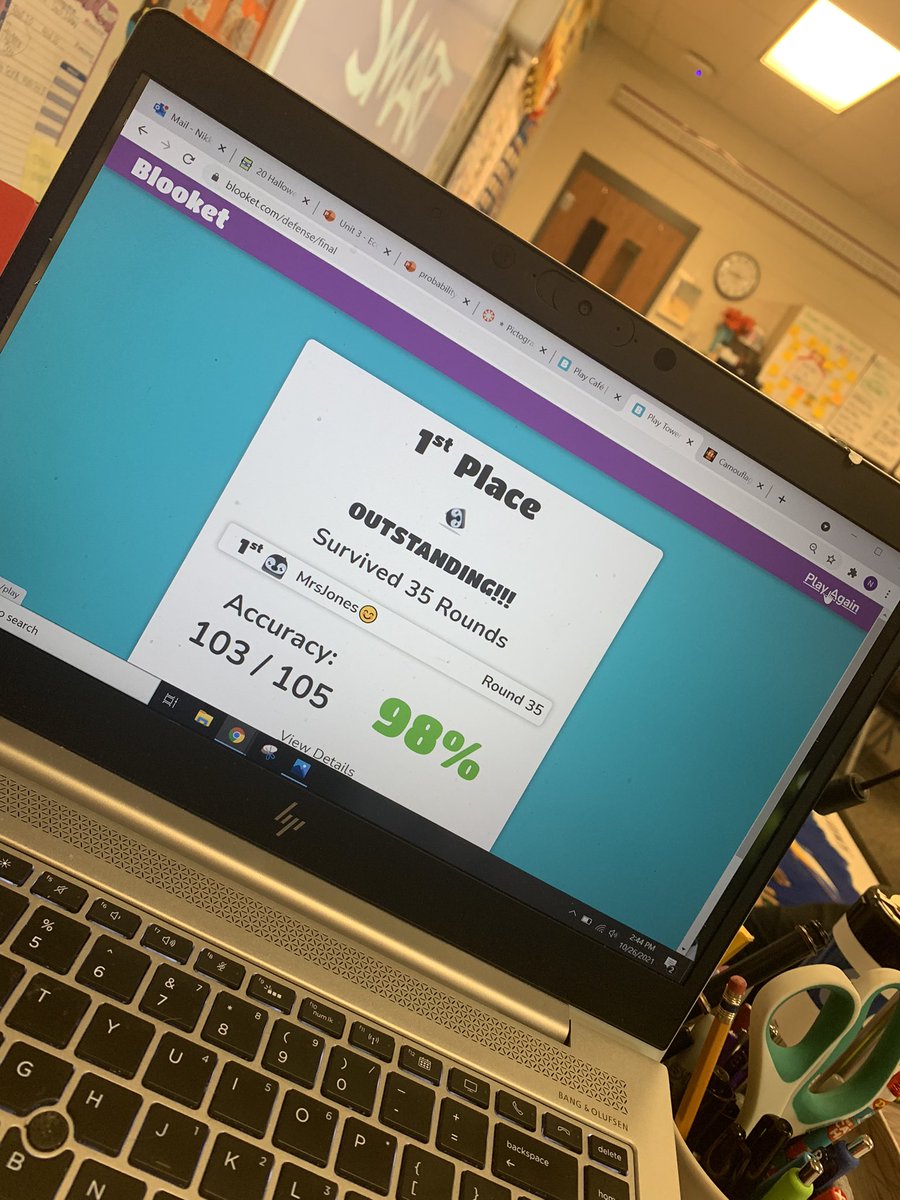 mrsjones72812's tweet photo. The third graders in @MrsPivonka at @ChrisYungES got to see the competitive side of me yesterday when we played @PlayBlooket ! This website is one of those #gamechamgers in education! The amount of engagement in the room was through the roof! https://t.co/2dfmWbNAAJ