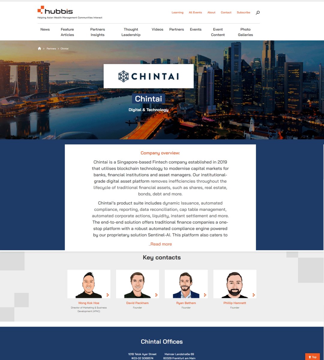 Extremely proud to be featured on Hubbis this October. Chintai utilises blockchain technology to modernise capital markets for banks, financial institutions and asset managers. #chintai #chintainetwork #hubbis #SaaS #digitalassets #tokenization 
Read more bit.ly/2XR8Zvo
