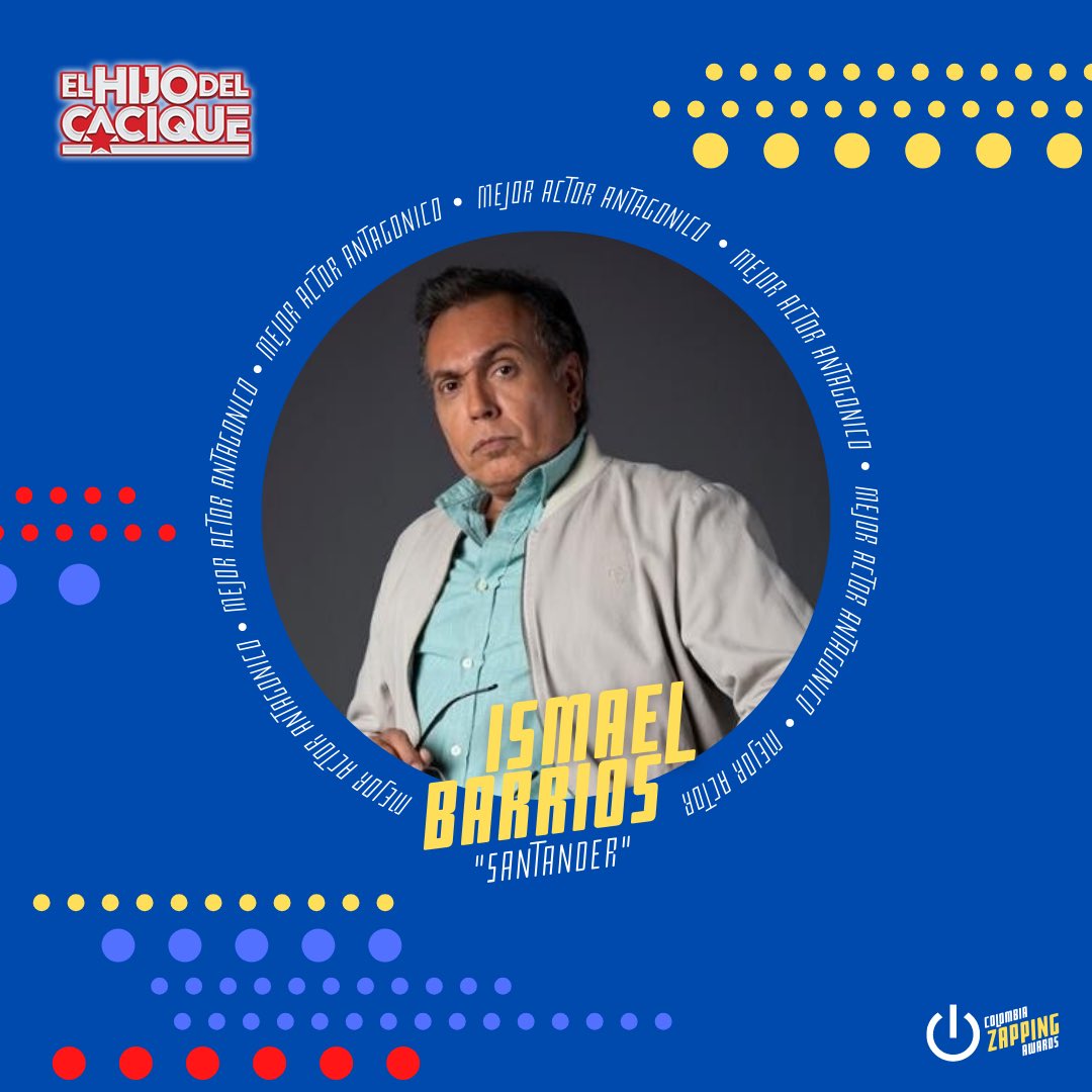 PREMIOS

<a href="/IsmaelBarriosO/">Ismael Barrios</a> nominado a mejor actor antagónico por su personaje en #ElHijoDelCacique, si es tu favorito vota por él comentando en la siguiente publicación: instagram.com/p/CVgv-CGsokJ/…

¡Cada comentario es un voto y puedes votar las veces que quieras!