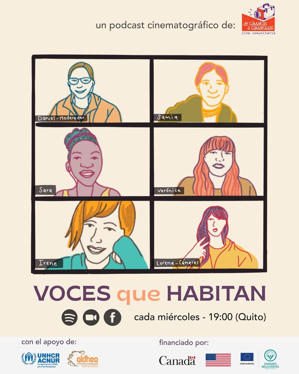 camarascamarada's tweet photo. 💜 Nuestro podcast ya está disponible! Primeros dos capítulos en:
https://t.co/Sz1Bm7F5Mf

🙌 Con el apoyo de @ACNUREcuador y Fundación Aldhea https://t.co/GkUjSFdOjI