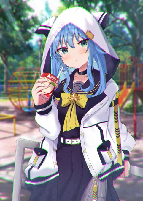 #ほしまちぎゃらりー 
すいちゃんの新衣装パーカー可愛いから描いてみました 