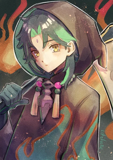 ハロウィン魈くん #原神 #魈 #xiao https://t.co/zz97L2x1yh 