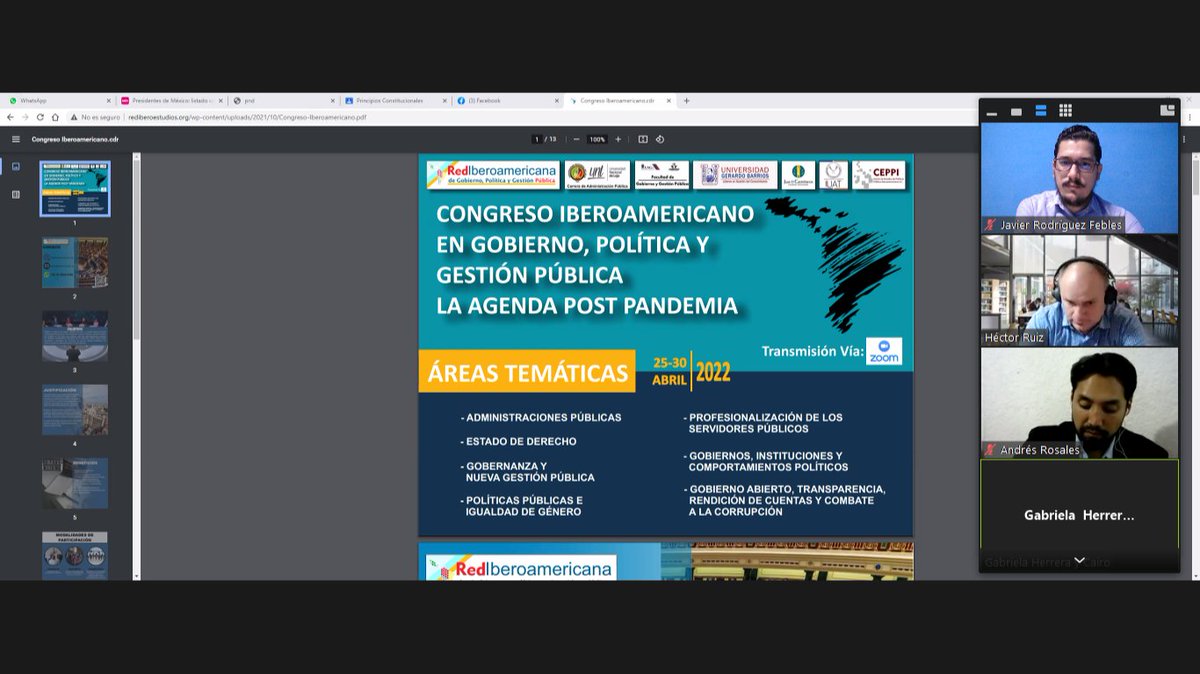 Javi_Febles's tweet photo. Excelente encuentro de trabajo para coordinar los avances en el "Congreso Iberoamericano en Gobierno, Política y Gestión Pública la Agenda Post Pandemia". Inmensamente agradecido por la bienvenida como miembro del Comité Ejecutivo de la RIEG y su representante para Cuba.
#RIEG https://t.co/1qqw2JcOn8