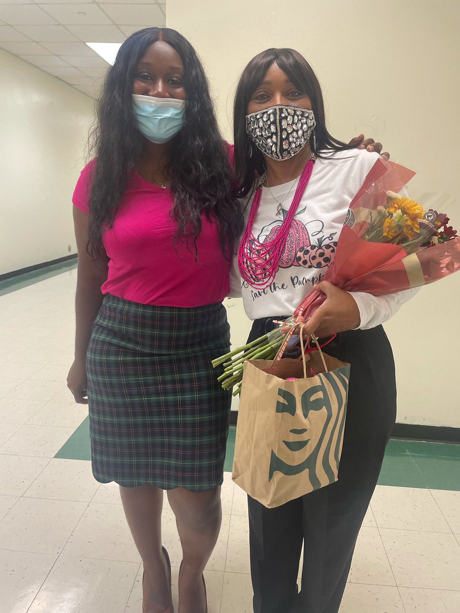 Holmes Elementary Assistant Principal, Cliffina Johnson &amp; Math CSS Pamela Walker share a moment after she is celebrated for being a breast cancer survivor. <a href="/trydiggs/">Dr. Try K. Diggs</a> <a href="/docdn83/">Derek Negron</a> <a href="/HolmesBulls/">Holmes Elementary School</a> @MiamiSup <a href="/MDCPSMath/">MDCPSMathematics</a> <a href="/MDCPSETO/">M-DCPS ETO</a>  <a href="/ChanellMadison/">Chanell Madison</a> <a href="/JanineBurgains/">Janine Burgains</a>