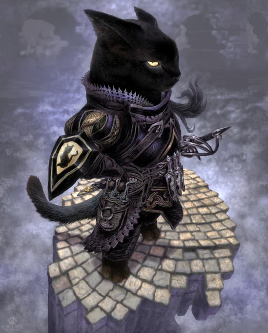 #黒猫の日 なので 犬騎士物語から黒騎士 黒猫のクロさんをご紹介 