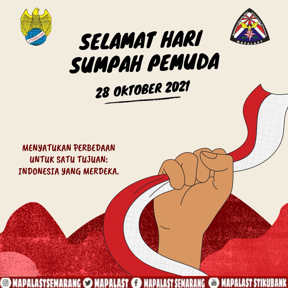 SALAM LESTARI !!!
Hari Sumpah Pemuda merupakan hari peringatan terhadap peristiwa Sumpah Pemuda yang menjadi salah satu sejarah penting dalam perjalanan bangsa Indonesia. Ikrar ini dianggap sebagai kristalisasi semangat untuk menegaskan cita-cita berdirinya negara Indonesia
