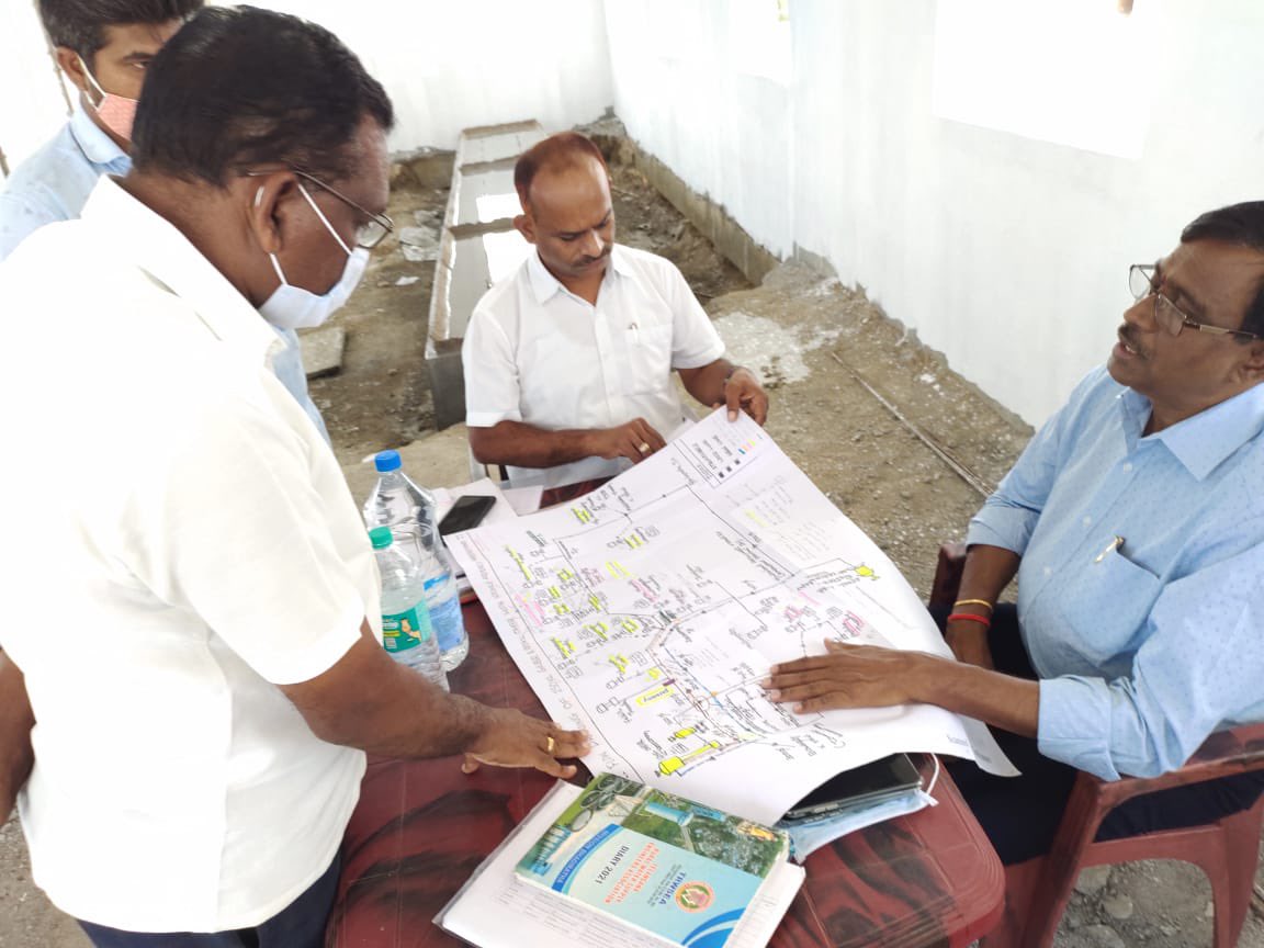 mb_telangana's tweet photo. #MissionBhagiratha CEs
Sri V.Srinivasa Rao CE inspected works in #LMD segment&amp; reviewed water supply status of LMD segment, Sri A.Chandramouli CE conducted review meeting of Ranga Reddy Dist&amp; Sri B.C Gnan Kumar CE inspected WTPs in #Mulugu District @SmitaSabharwal @DayakarRao2019 https://t.co/gch57R5PMk
