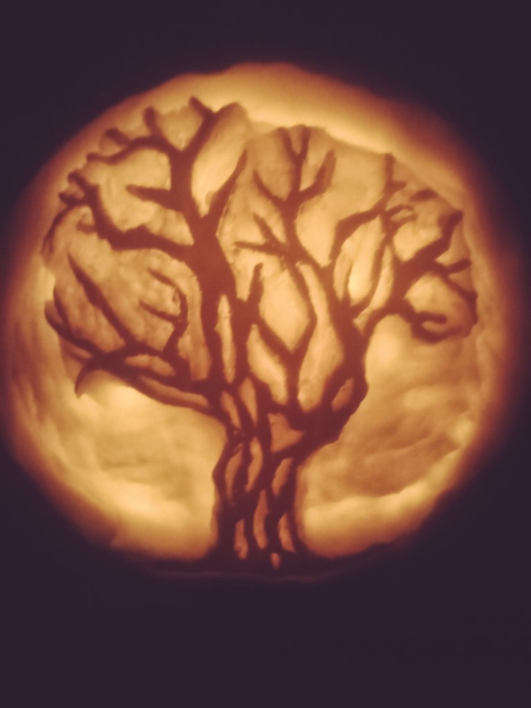 SoulBirdBand1's tweet photo. The final product..#halloween #stencil #halloweenstencil #tree #treeoflife #pumpkin #art #happy #artist #fun #pumpkincarving #beautiful #spooky #illuminated https://t.co/RYYYP31uSs