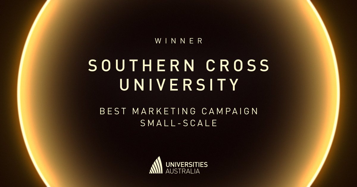 uniaus's tweet photo. The Best Marketing Campaign – Small Scale #UAMCD Award goes to @SCUonline 👏 https://t.co/PMlULLU11i