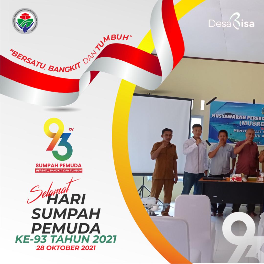 Bangun Pemuda Pemudi Indonesia,,, Bangga Membangun Negeri,,, Merdeka
#sumpahpemuda2021 
<a href="/jokowi/">Joko Widodo</a>
<a href="/halimiskandarnu/">ABDUL HALIM ISKANDAR</a>
@kemendespdtt 
<a href="/taufikmadjid/">taufik madjid</a>
@yusradaridesa
<a href="/tppkemendes/">TPP KEMENDES</a>
<a href="/Irfan09535842/">TPP_KEPRI</a>