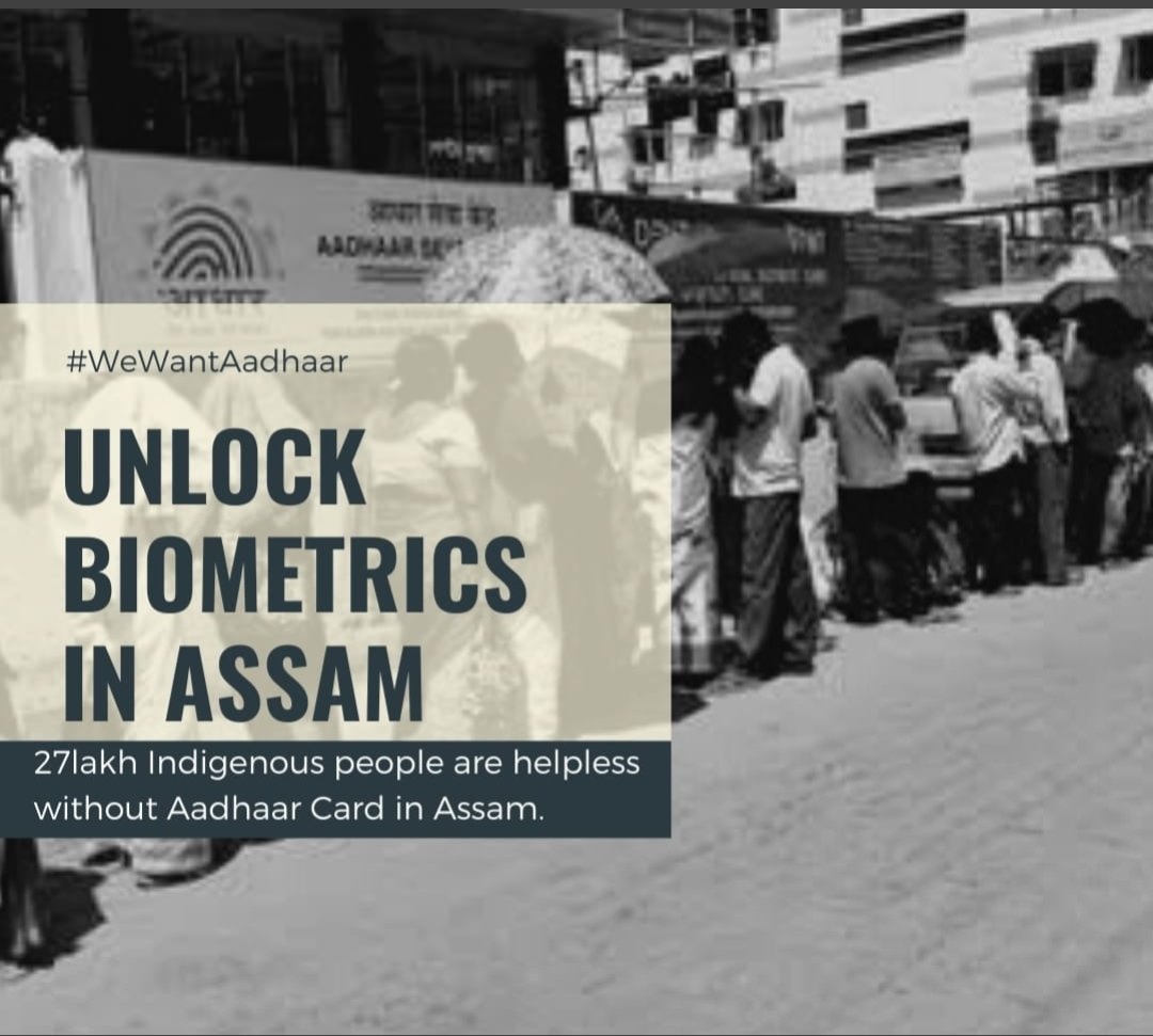 AdharIssue's tweet photo. @AmitShah @narendramodi Sir, 
i am from Assam. And we facing  unique problem of adhar issue due to freez out biometric during NRC.I m one of the 10 lakhs people of Assam who r facing this issue
Pls @himantabiswa @ZeeNewsEnglish @AmitShah  do something .Govt.benefits  not giving to us
#UnlockBiometric https://t.co/ckk2gQpOiJ