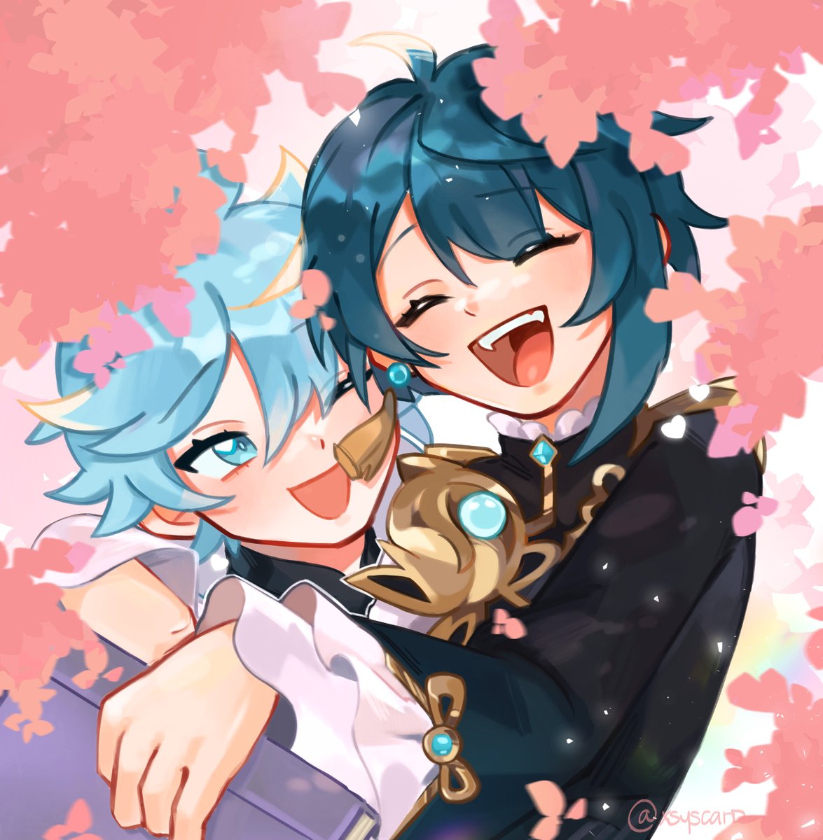 xsyscard's tweet photo. Late as always but Happy Birthday my precious hydro boy💖💖
#GenshinImpact  #原神 https://t.co/ww7cL34wHl