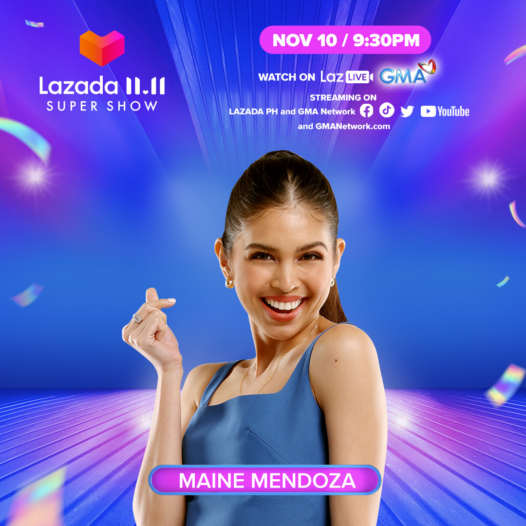 Lazada Philippines (@lazadaph) on Twitter photo <a href="/mainedcm/">Maine Mendoza</a> is joining us at the #LazadaPH1111SuperShow this Nov 10!🤩
We've got over ₱11M worth of prizes & vouchers to give away 😉
✨ lzd.co/LazadaPH11-11S…
📺 GMA7, #LazLive, #LazadaPH
#LazadaxMaine #LazadaPH1111 #Lazada1111BiggestOneDaySale <a href="/mainedcm/">Maine Mendoza</a> is joining us at the #LazadaPH1111SuperShow this Nov 10!🤩
We've got over ₱11M worth of prizes & vouchers to give away 😉
✨ lzd.co/LazadaPH11-11S…
📺 GMA7, #LazLive, #LazadaPH
#LazadaxMaine #LazadaPH1111 #Lazada1111BiggestOneDaySale