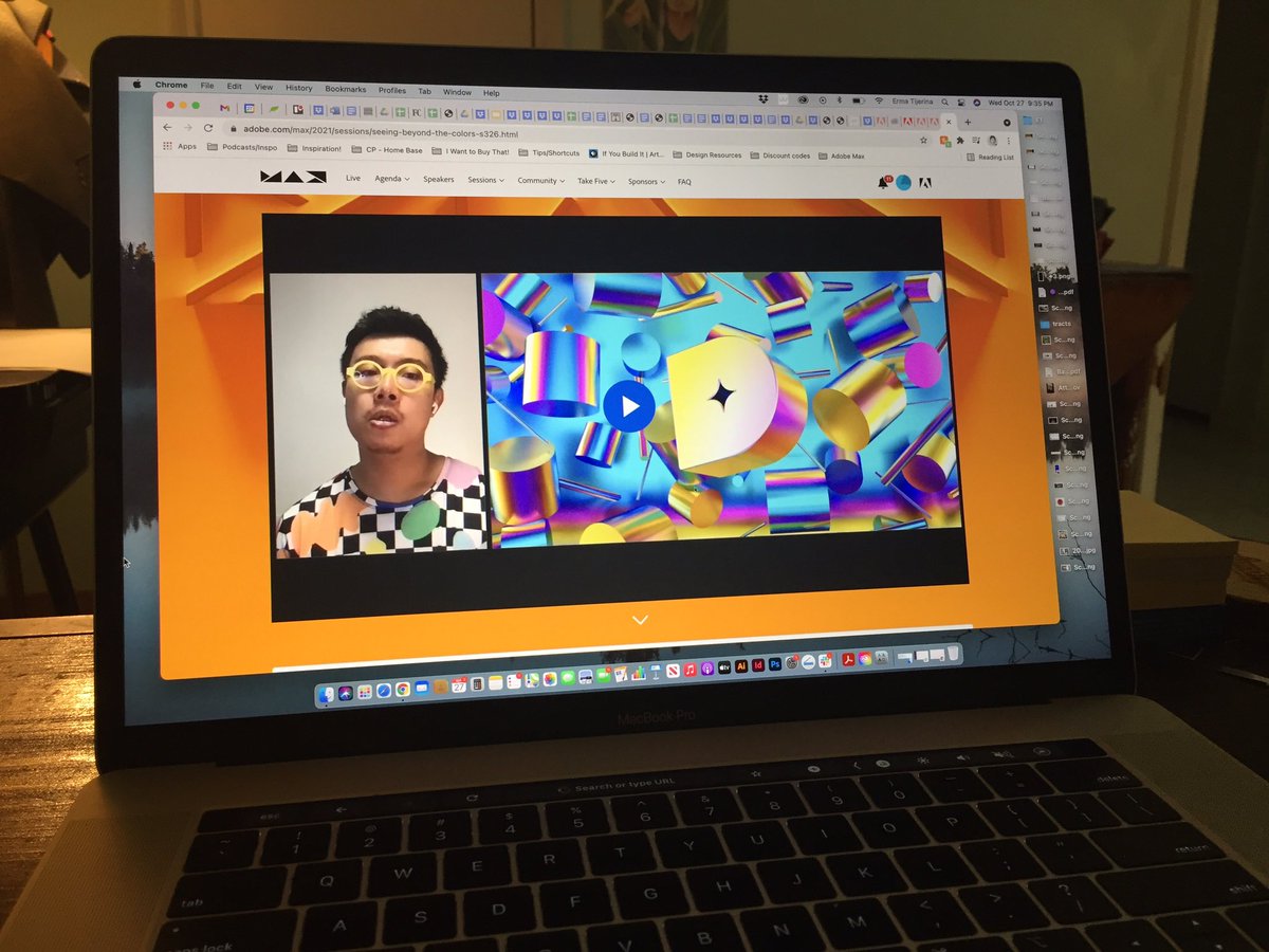 hey_erma's tweet photo. You are delightful! 🎉 Loved your talk @zzdesign #AdobeMAX2021 https://t.co/VYyPkkOkaU