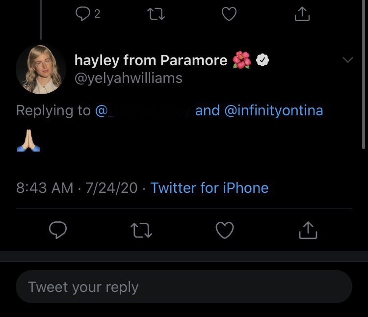infinityontina's tweet photo. since hayley williams deactivated from twitter i have to repost this here 🖤 https://t.co/mcRTlnH0Sw