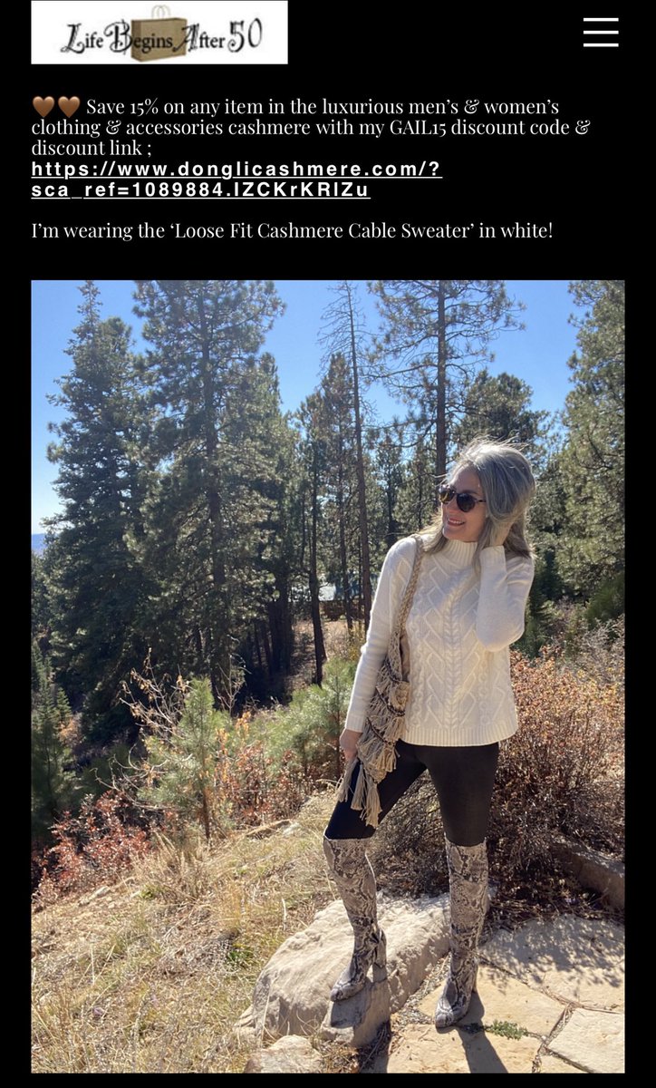 New blog post up!
lifebeginsafter50.shop/blog #cashmere #fashionover50