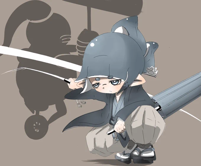 #このタグを見た人は推しの初描きと現在の絵を載せる最初は妖艶な雰囲気がある美人さんみたいなイメージだったのに、段々と偏屈ぽんこつ野郎になってしまった可哀想なマイイカちゃん 