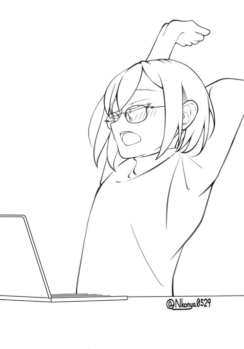 今日あげるえーちゃんの線画チラ見せ 