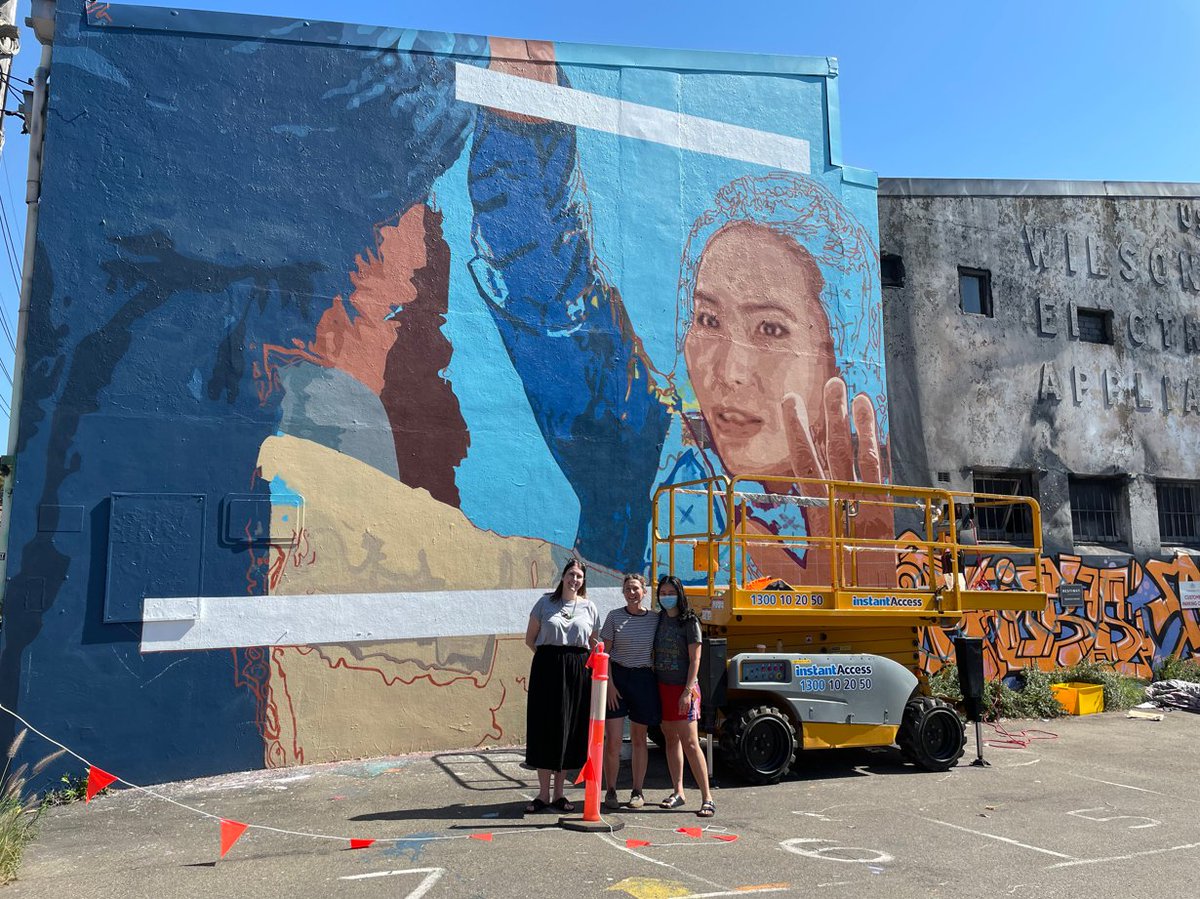 We popped down to see the #ActionforAfghanistan mural today, being painted by the amazingly talented Sharon Billinge. Can't wait to see the finished product!

Check it out corner Cleveland St &amp; Woodburn St, Redfern