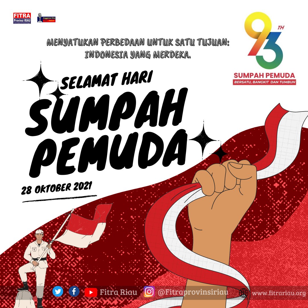 Selamat Hari Sumpah Pemuda. 
Jadilah Pemuda Kuat, Cerdas dan Berprestasi.