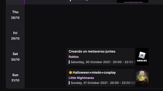 No olviden los streams del fin de semana en  💜Twitch andramilla 🎃 #andra #twitch https://t.co/kPeatD<a href="/tag/twitch"class="tags"><span>#twitch</span></a><a href="/tag/andra"class="tags"><span>#andra</span></a>