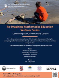 Join us in one week. Nov 3rd 3:15 PST, for Connecting Math, Community &amp; Culture! Register at: elvlc.educ.ubc.ca/initiatives/co……
<a href="/npaklui/">Nina Pak Lui</a> @MsKjacobs <a href="/educatalyst_dmp/">Desiree MarshallPeer</a> <a href="/ShaheenMusani/">Shaheen Musani</a> @leddy_dr <a href="/AKRISE_Network/">AKRISE — Alaska Rural Teacher Network</a> @dpaterso <a href="/bctf/">BC Teachers’ Federation</a> @Kaizenchick <a href="/Roomtoplay/">Dr. Megan Zeni</a> <a href="/miriam_e_miller/">MMiller</a> <a href="/nwiddess/">Nicole Widdess</a> @UBCDeanEduc