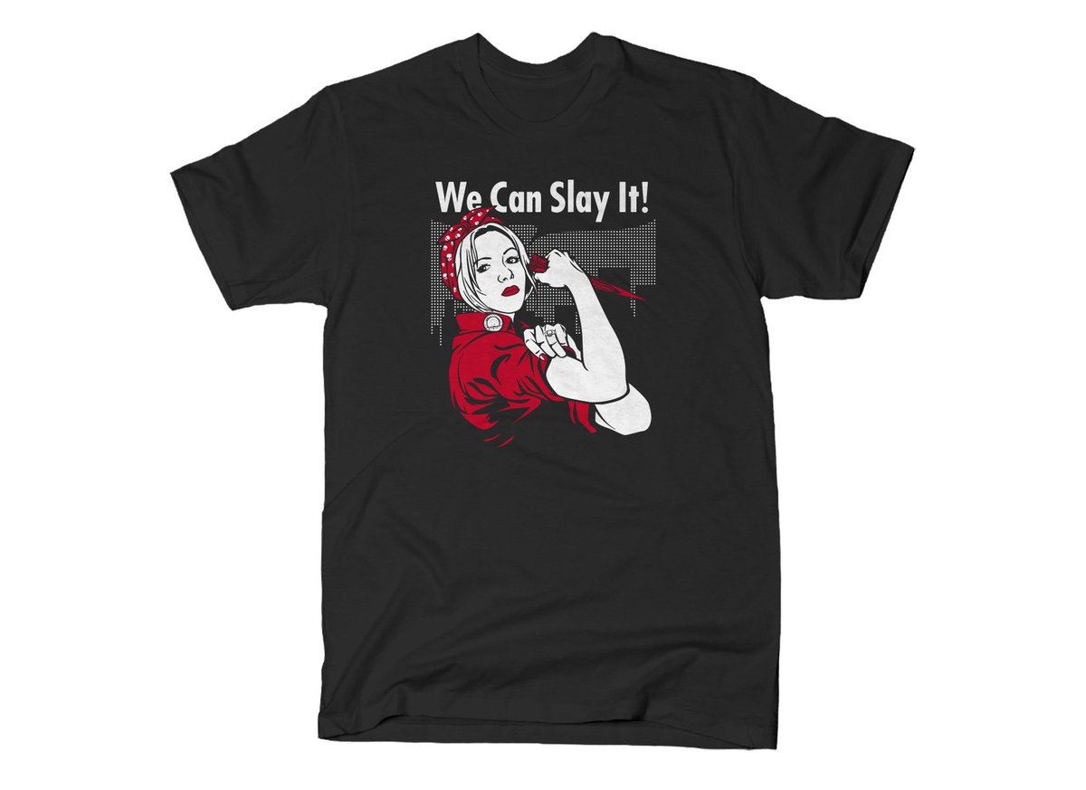 PopCultWear's tweet photo. We Can Slay It Rosie Riveter Vampire Hunter T-Shirt https://t.co/VyEHQJJGWR #RosieRiveter #Vampires https://t.co/ftMg41V5YU