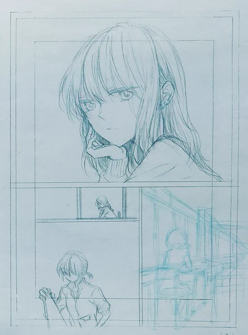 昔は下描きアナログだったのを思い出す😌(フォルダから発掘)3枚目はネームです(・▽・) 