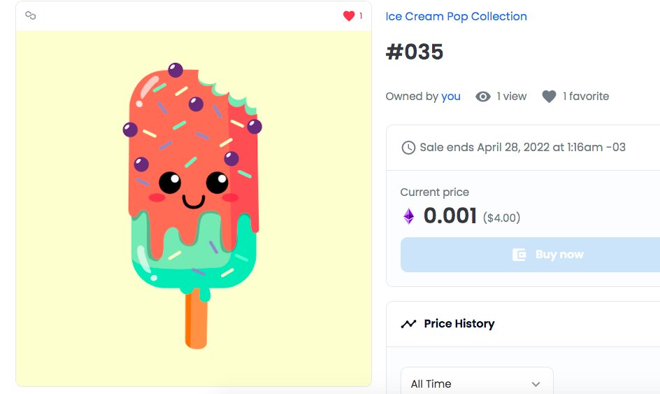 Dropping MORE NFTs!🥳🎉
Super Tasty flavored Ice cream!🍦
FOR ONLY 0.001 ETH!🪙
No Gas fee!⛽️
#nft #opensea #nftartist #nftart #sold #icecream #eth #polygon #matic #nogasfee