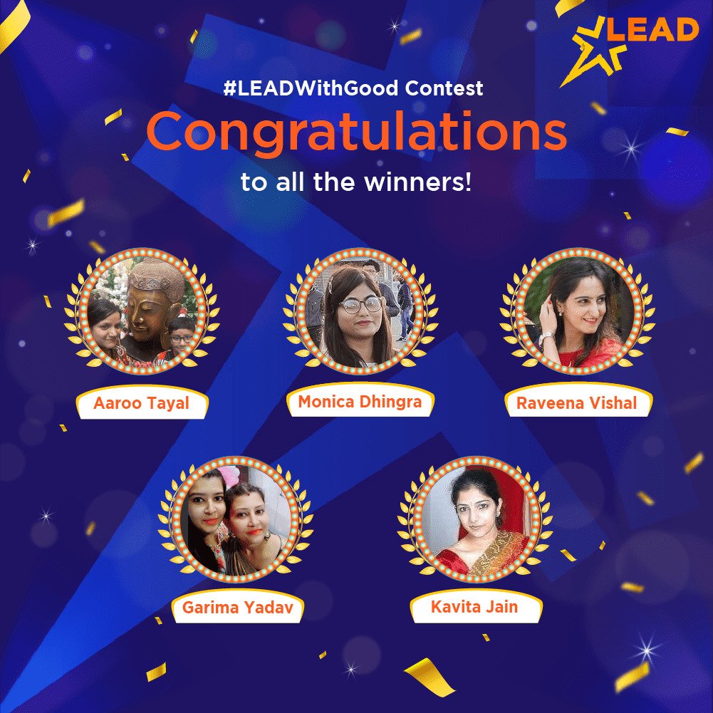 leadgroupindia's tweet photo. Here’s some exciting news! 🤩
We’ve picked out the best submissions for the #LEADWithGood contest.
It was difficult to decide the #winners as there was so much energy & enthusiasm shown by all the participants, but as per the contest rules, we have to choose the best performers! https://t.co/9GxXOFwtJB