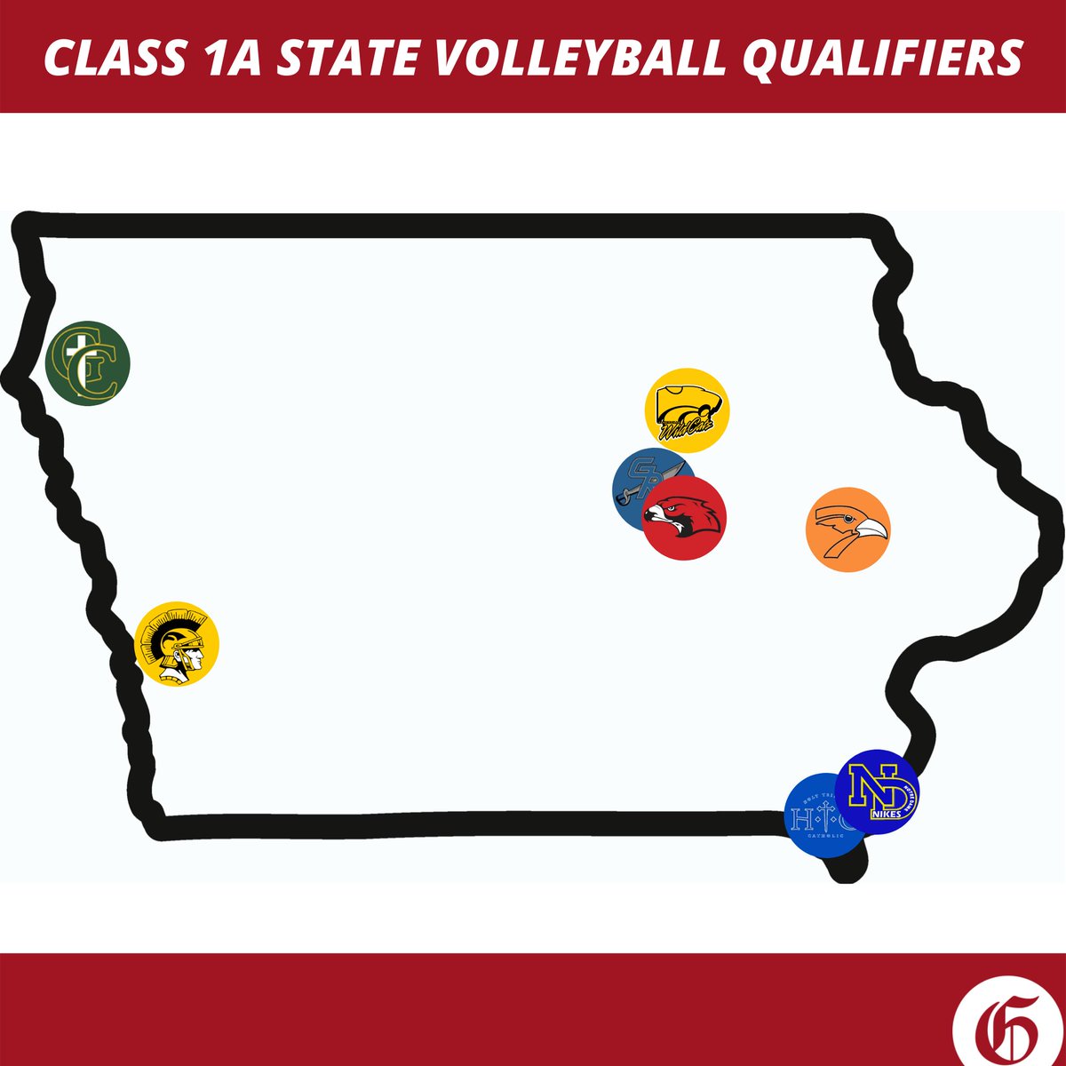 iowaprepsports's tweet photo. 𝗖𝗹𝗮𝘀𝘀 𝟭𝗔 𝘀𝘁𝗮𝘁𝗲 𝗾𝘂𝗮𝗹𝗶𝗳𝗶𝗲𝗿𝘀 🎉 

1️⃣ Burlington Notre Dame
2️⃣ Le Mars Gehlen
3️⃣ Springville
5️⃣ Fort Madison Holy Trinity
🔟 Janesville
1️⃣1️⃣ Gladbrook-Reinbeck
1️⃣2️⃣ North Tama
1️⃣4️⃣ Tri-Center

See you in Cedar Rapids!

#iahsvb🏐 https://t.co/MDsId3jEtK
