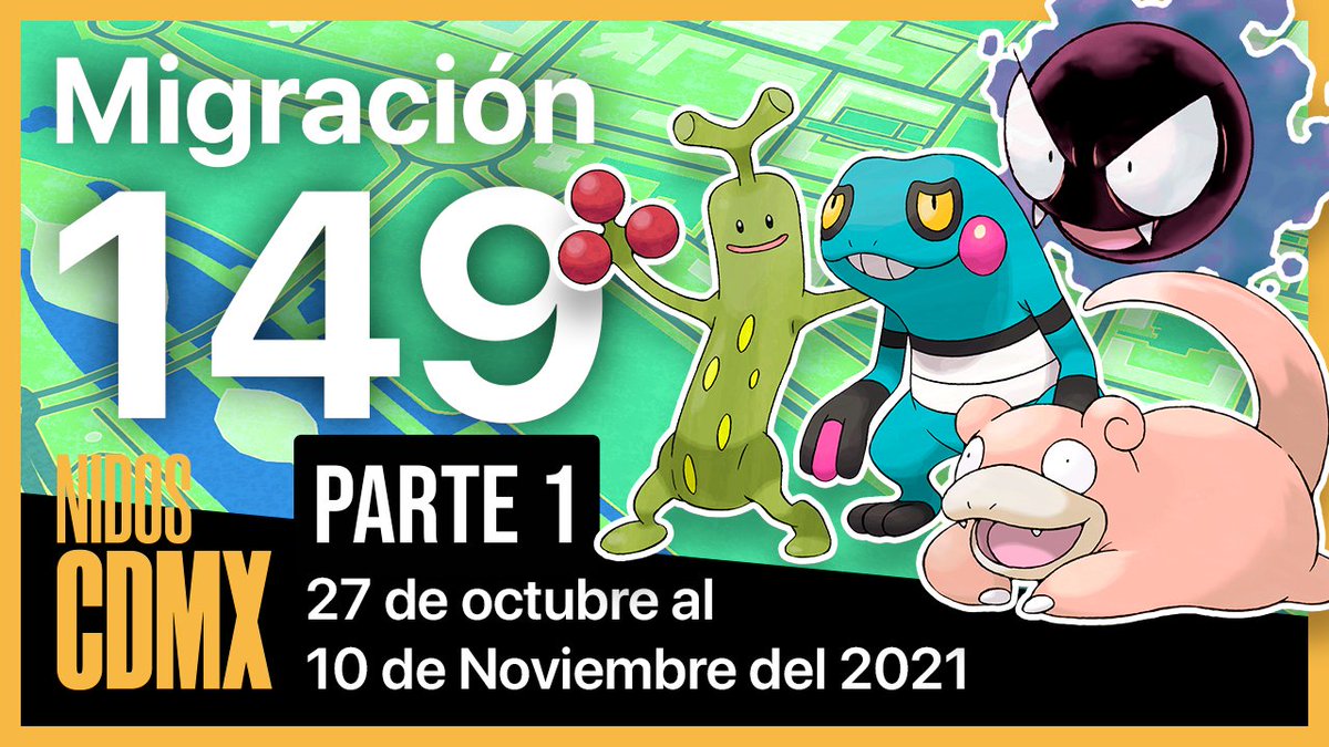 Entrenadores
Ha llegado la nueva migración de #NidosCDMX #149 Parte 1

Disfruten de esta migración:
youtu.be/G-4cAzYDdxw

Recordar que al empezar un evento pueden sufrir modificaciones en la migración

No olviden de suscribirse ❤️🔃
Elaborado por <a href="/alfred_epstein/">NidosCDMX 🎃👻</a> &amp; <a href="/ralts00/">Jonathan Coutiño</a>