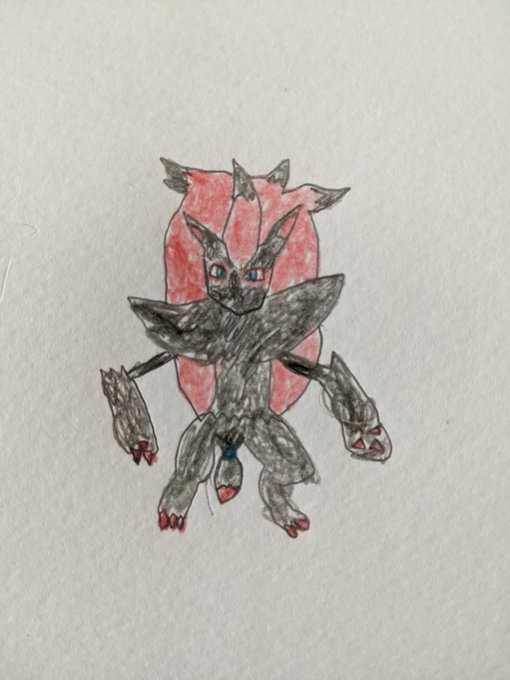 手描きイラスト ポケモン アナログ イラスト ゾロア ゾロアーク 原画 擬人化 いよいよ人気ブランド 擬人化